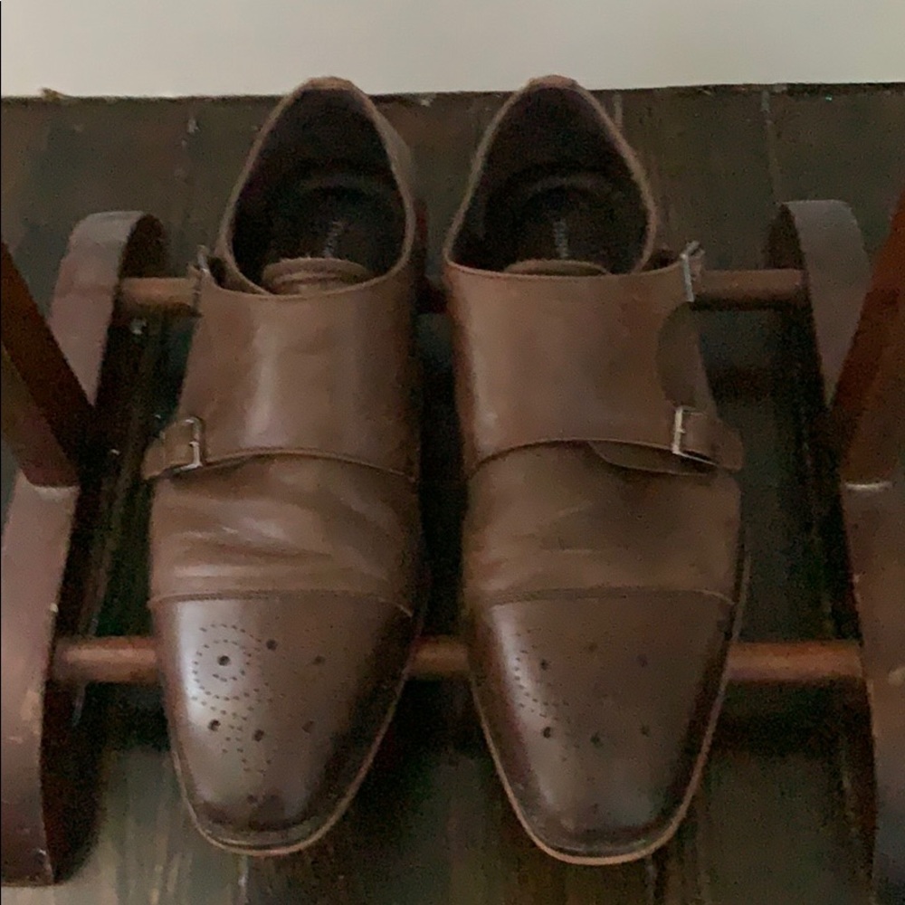 Thomas & Vine Men’s Brown double-Monk Strap shoes